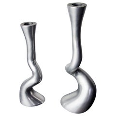 Pareja de candelabros brutalistas de art3, España, 1970