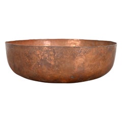 Cuenco grande de cobre martillado Roycroft Arts & Crafts