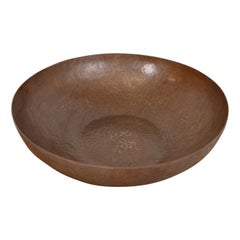 Cuenco grande de cobre martillado Roycroft Arts & Crafts