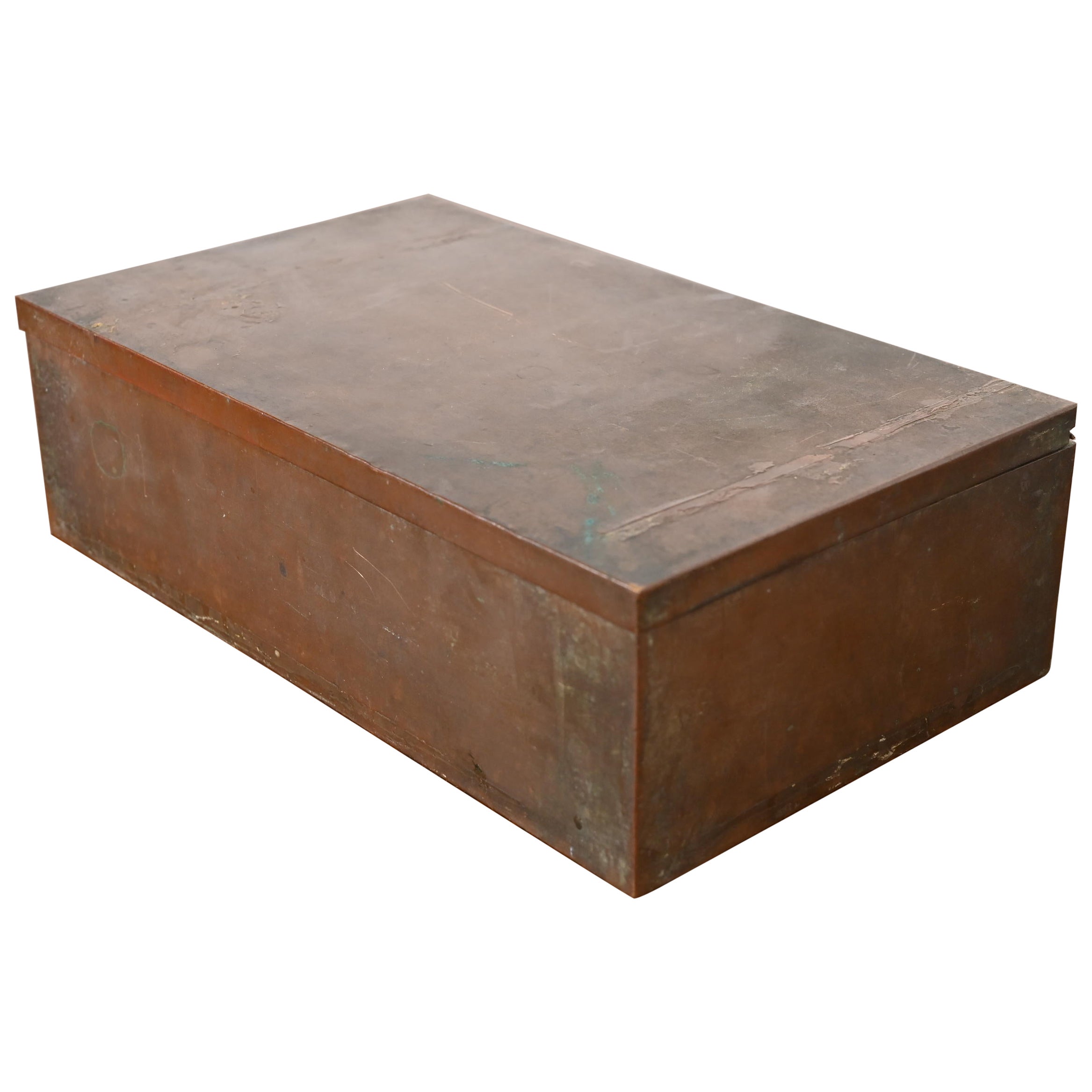 Caja para puros de bronce Heintz Arts & Crafts en venta