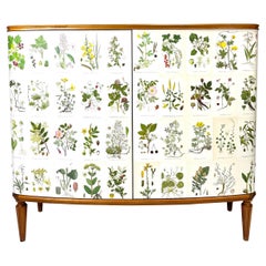1950’s Swedish Cabinet With Nordens Flora Illustrations