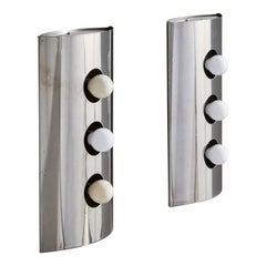 Goffredo Reggiani, Wall Lights, Chrome, Italy, 1970s