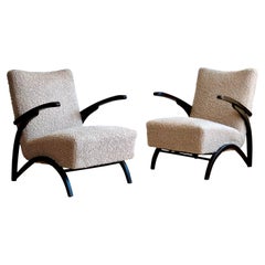 Art Deco Jindrich Halabala Armchairs, a Pair