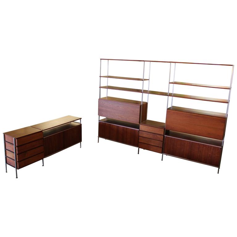 Hugh Acton Floating Wall Shelf Unit Room Divider and Credenza at