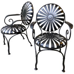 Francois Carre Garden Chairs - a pair