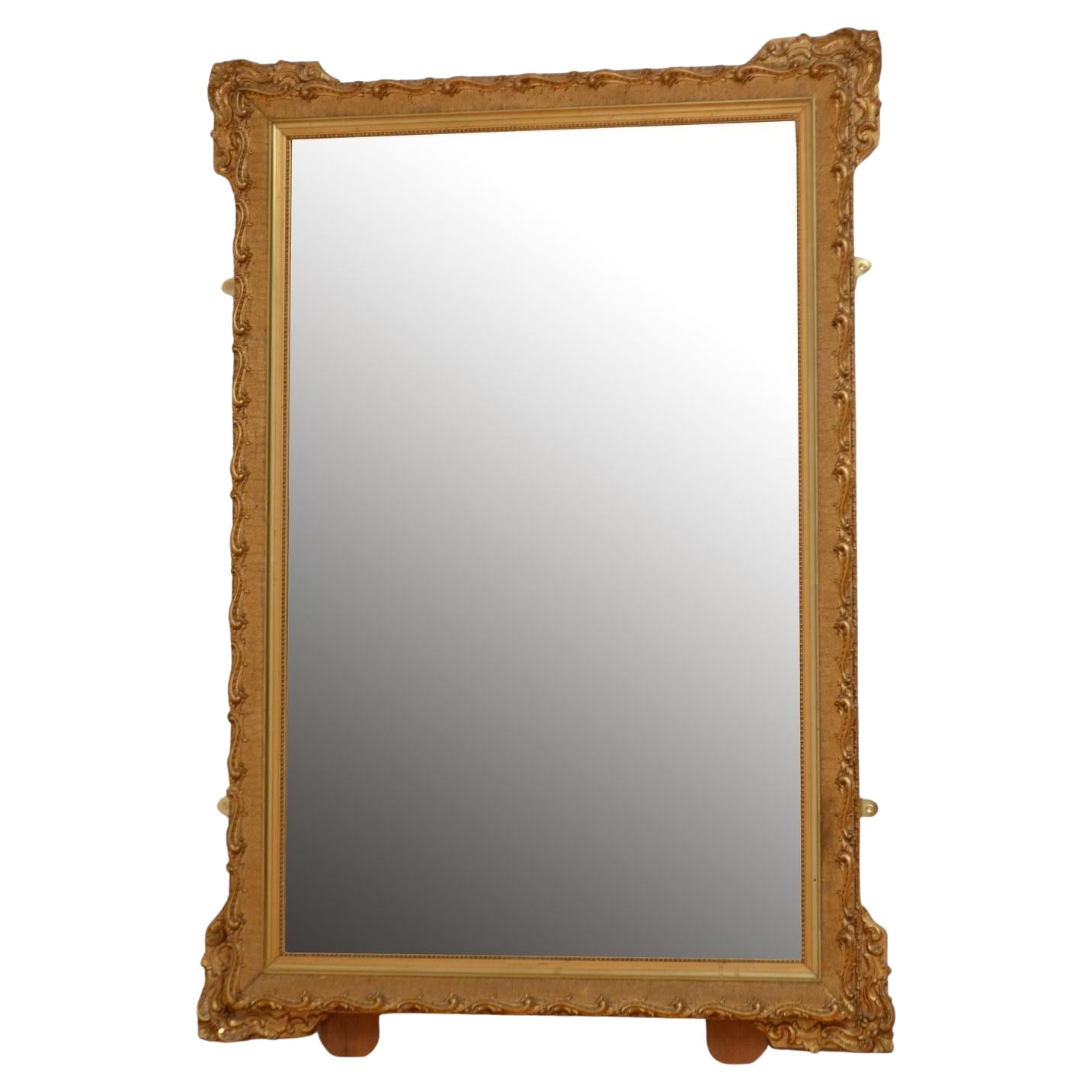 Specchio da parete dorato francese del primo Novecento H138cm