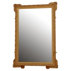 French Early XXth Century Gilded Wall Mirror H138cm
