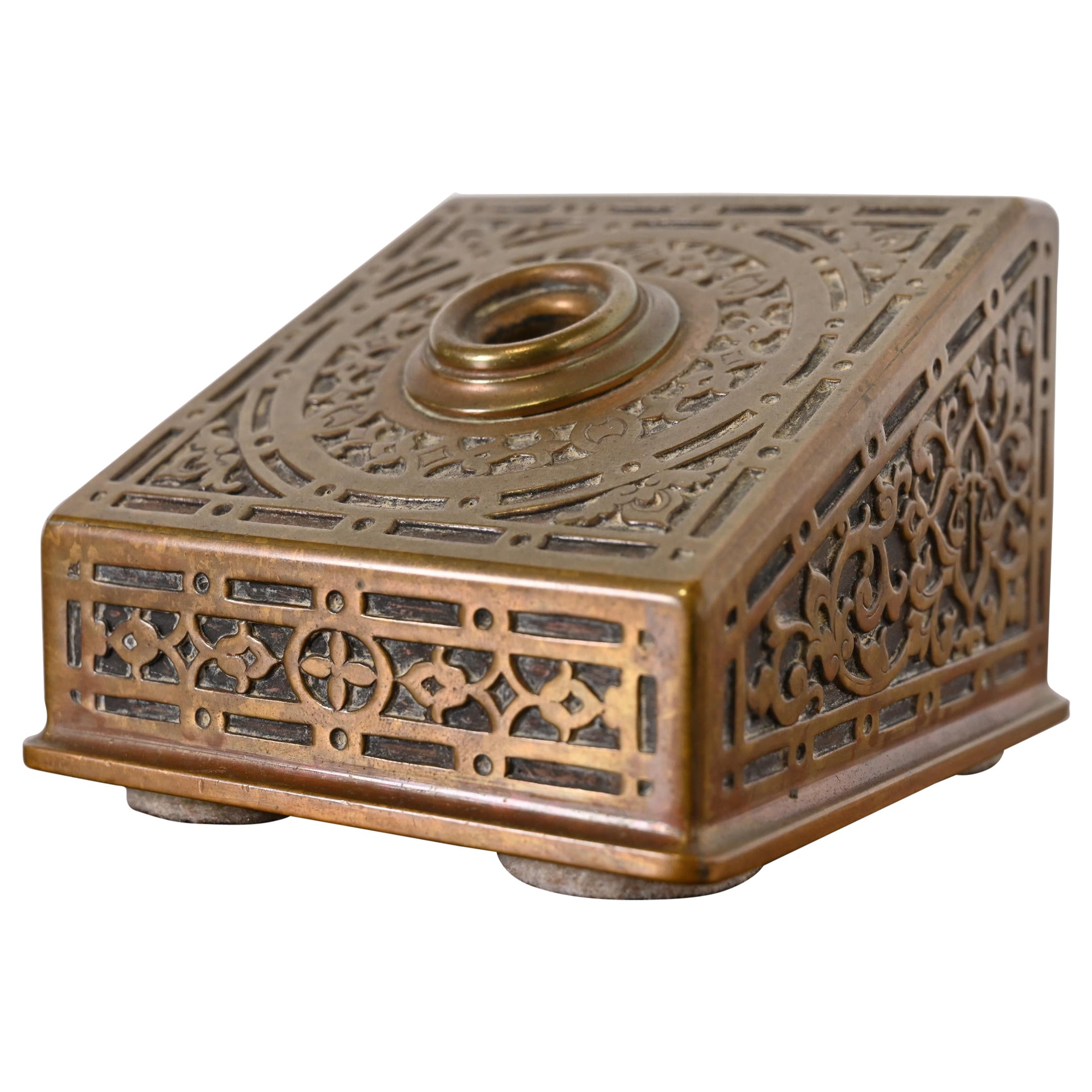 Tiffany & Co. Antique Arts & Crafts Bronze Pen Holder