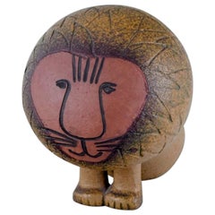 Vintage Lisa Larson for Gustavsberg. Ceramic figurine of a lion, 1970s