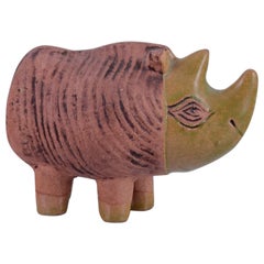 Lisa Larson, Gustavsberg, Suède Figurine en céramique d'un rhino. 1970.
