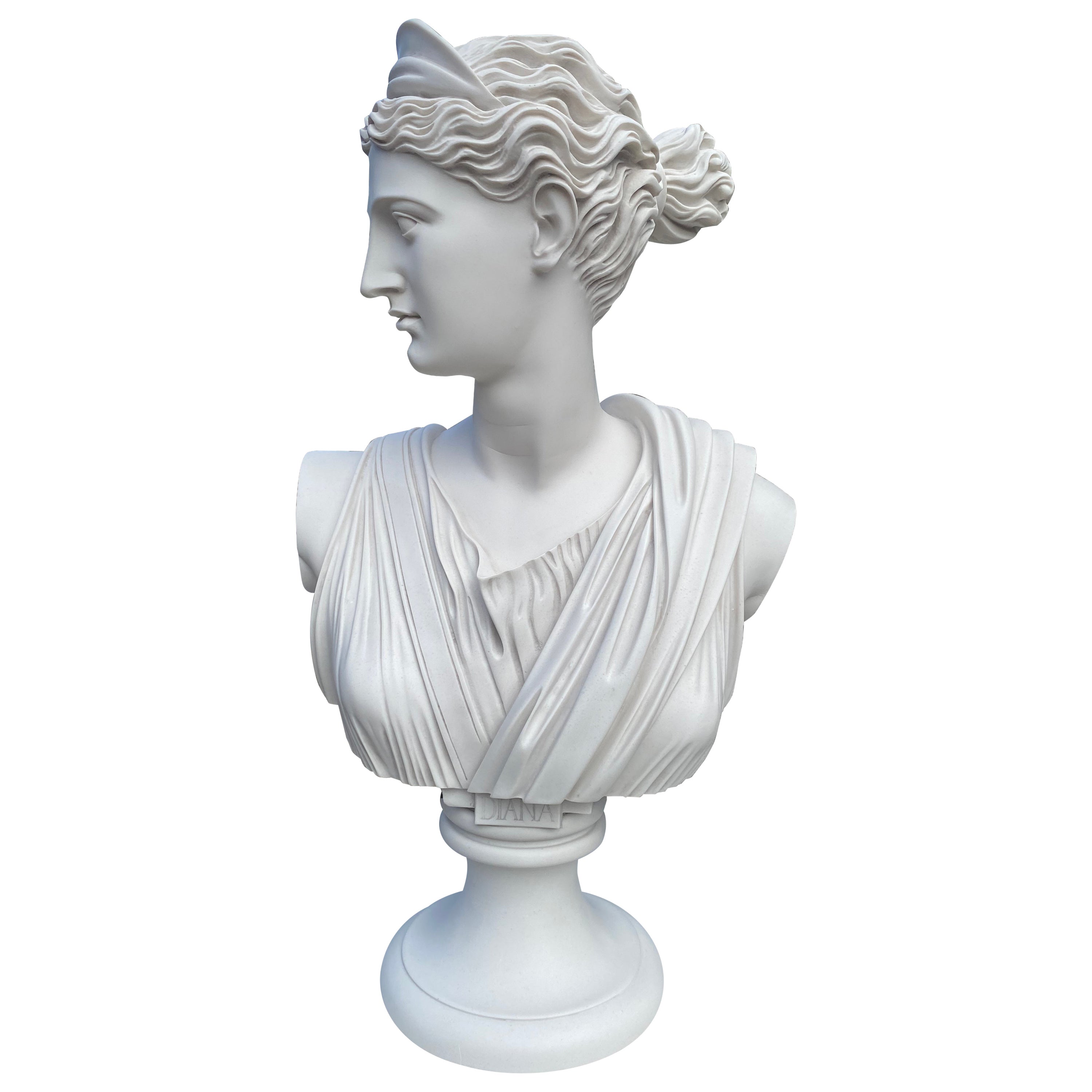Diana Chasseresse Büste Skulptur - 20. Jahrhundert Classic Roman Style