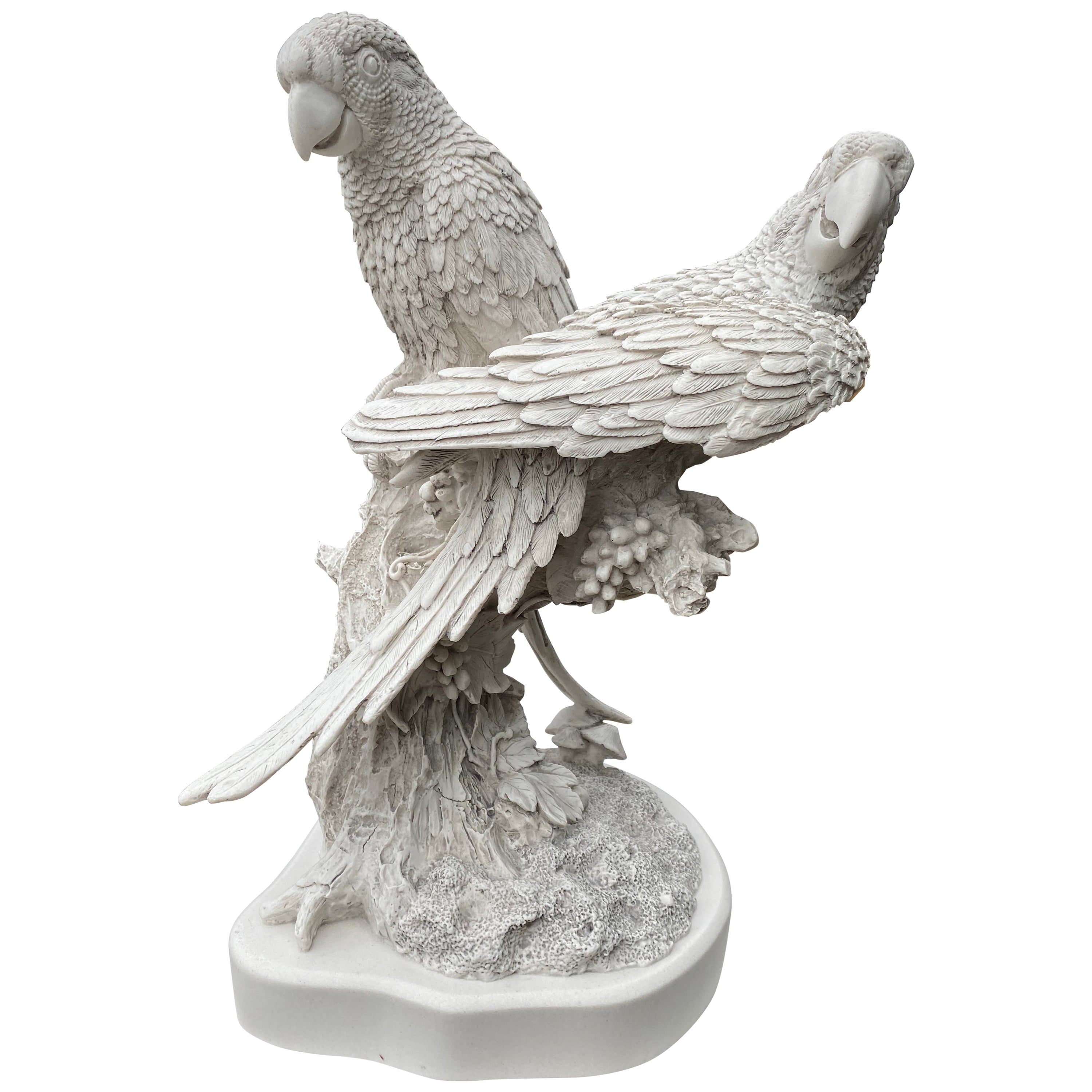 Pair of Parrot Sculptures - 20th Century