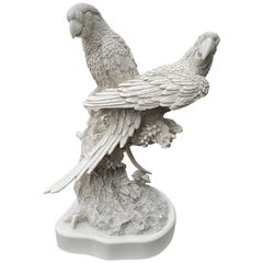 Pareja de esculturas de loros - Siglo XX