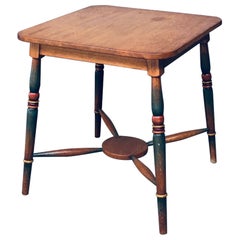 Bemalter Beistelltisch der Amsterdam School Design, Niederlande 1920er Jahre