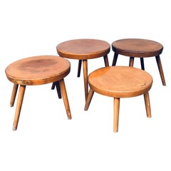 Conjunto de mesa auxiliar baja de diseño de mediados de siglo, Bélgica Años 50