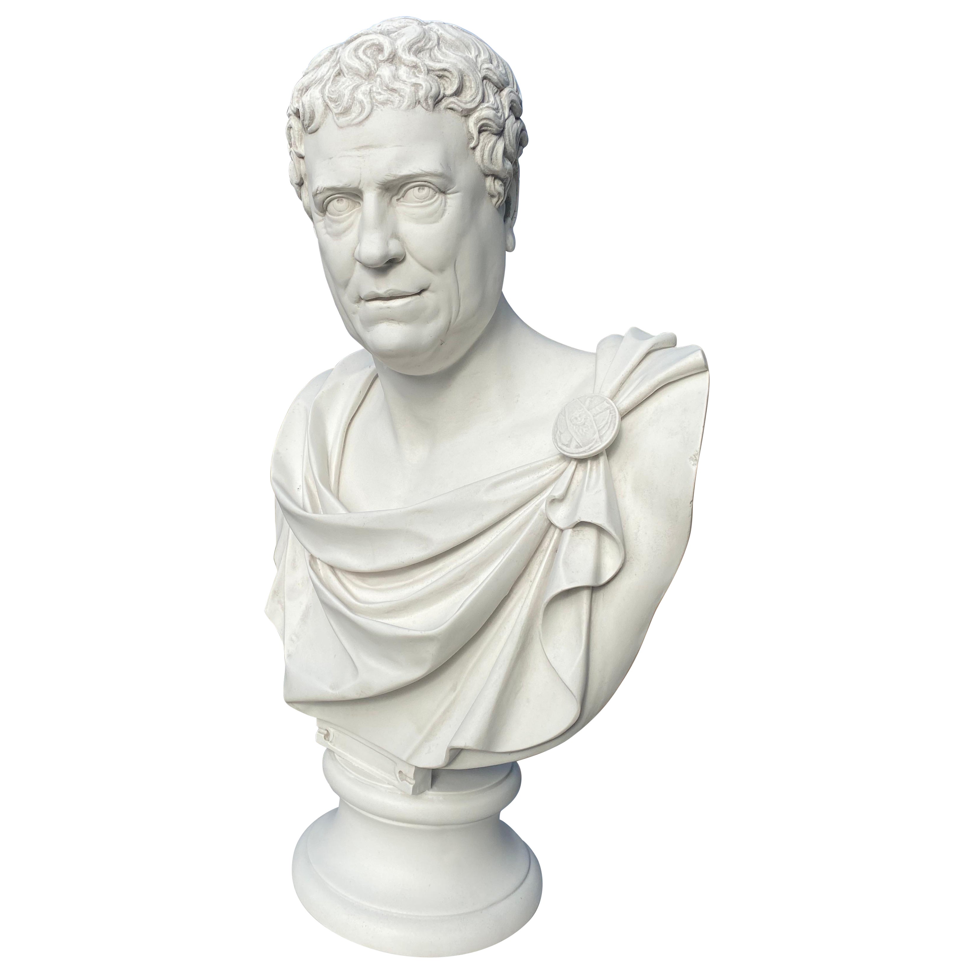 Buste de Tibère, sénateur romain - Sculpture classique du 20e siècle