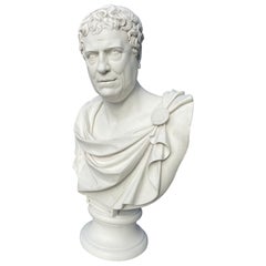 Busto de Tiberio como senador romano - Escultura clásica del siglo XX
