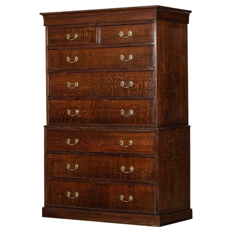 Grande commode à tiroirs en Oak Oak anglais