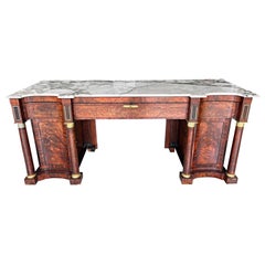 1820’s Federal Empire Marble Top Sideboard