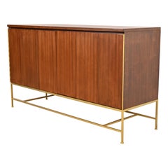 Paul McCobb Irwin Collection Credenza o mobile da bar in mogano e ottone