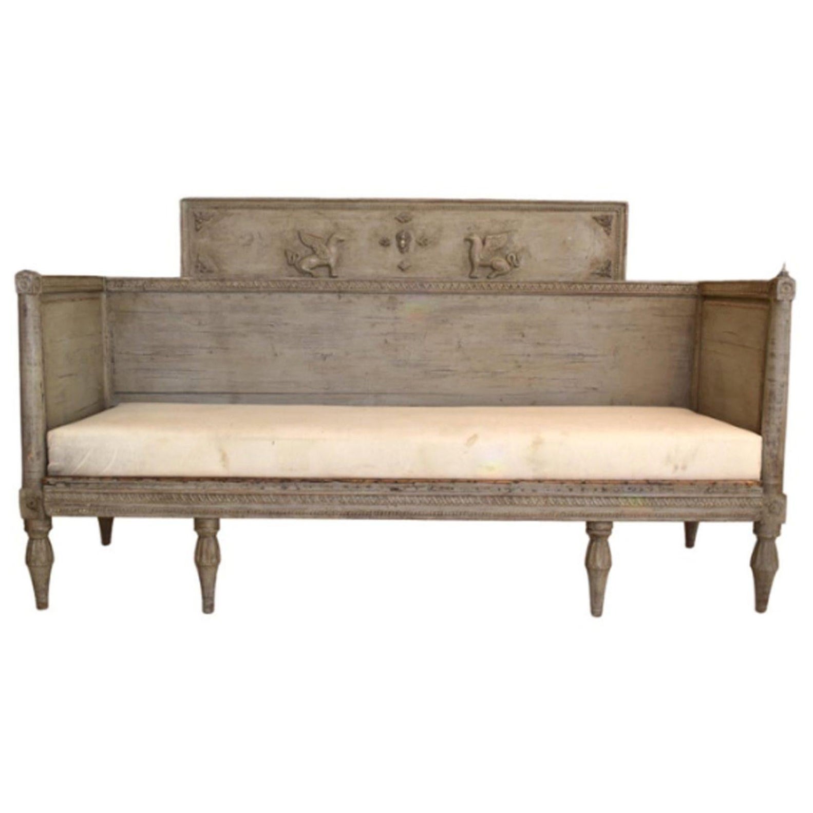 Panchina svedese con intaglio neoclassico in vendita