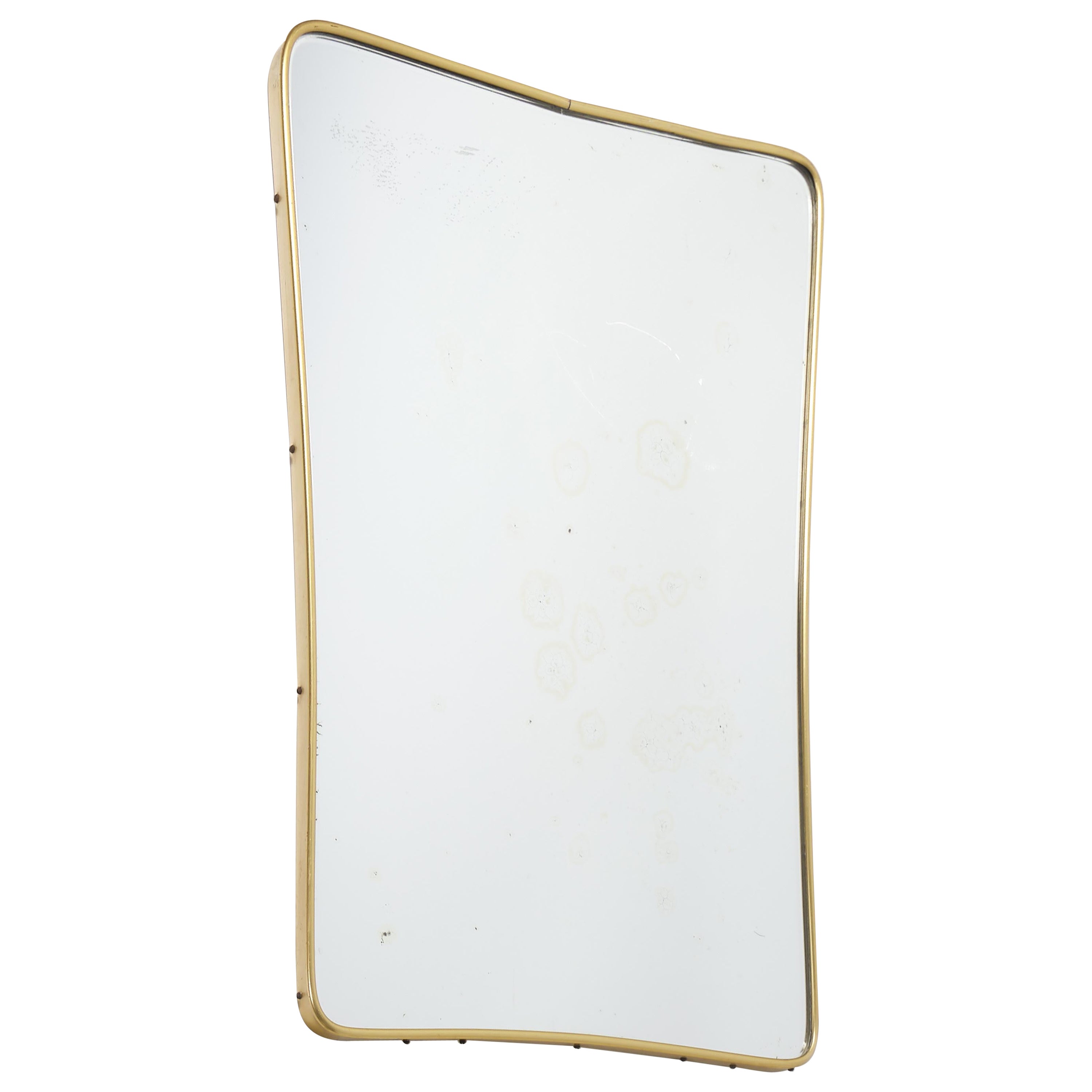 Italien, Miroir bordé de laiton