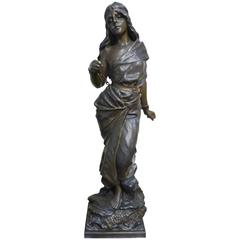 Bronze Sculpture "Prisoner of Pirates" by E. Villanis, France, 1900, Art Nouveau