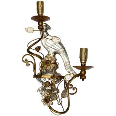Neoclassical Wall Lights style of Maison Bagues with Crystals, Gold Plating