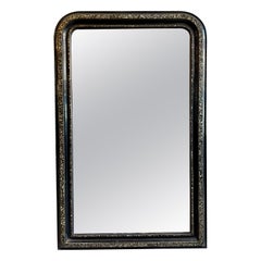 An Antique French Ebonized Louis Philippe Style Mirror