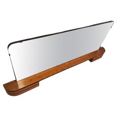 Art Deco 1940s glass and briarwood mirror