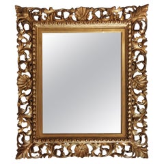 Antique Victorian Florentine Style Giltwood Wall Mirror