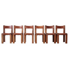 Pierre Chapo S11 Chairs, Set of 6, France, 1960s/70s