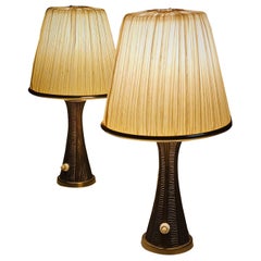 Swedish modern table lamps designed by Sonja Katzin for ASEA, 1950s