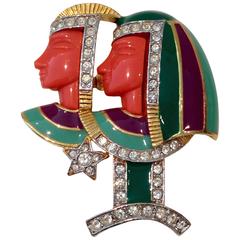 DeNicola King and Queen Pharaoh Brooch