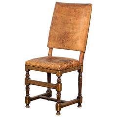 Side Chair Swedish Baroque Leather Sweden