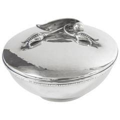Carl Poul Petersen Sterling Silver Circular Covered Bowl, circa 1960s 8