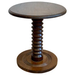Charles Dudouyt French Oak Gueridon Table