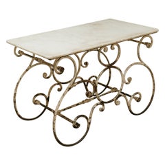 19th century French mabletopped iron table ...