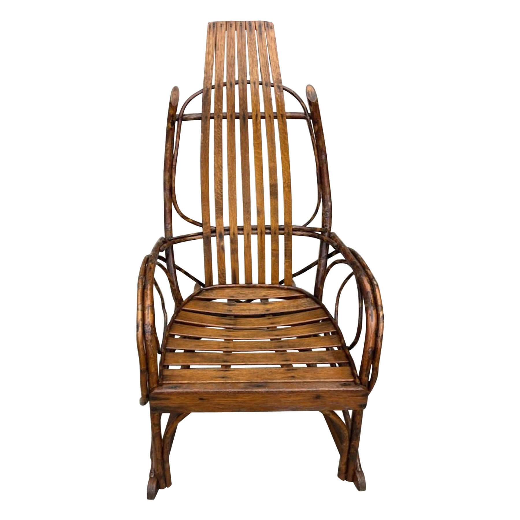 Balancín Amish de madera curvada de los años 40