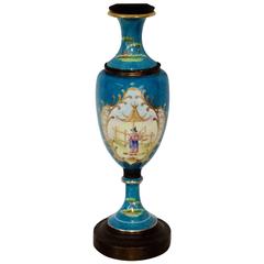 French Porcelain Hand-Painted Signed Sèvres-Style Lamp