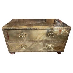 Sarreid ltd brass trunk