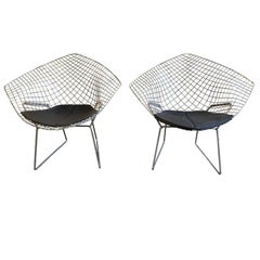 Sillas cromadas vintage Bertoia