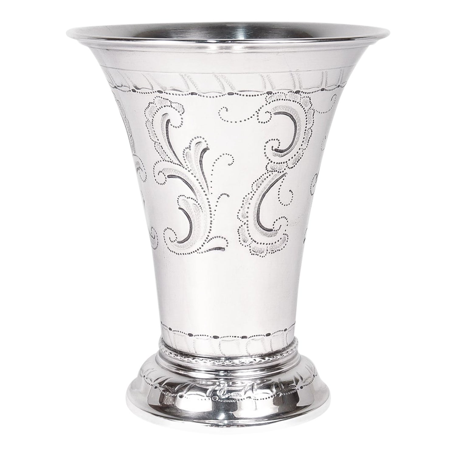 Schwedische Silberbechervase aus der Jahrhundertmitte von Tesi Lonsalp, 1951