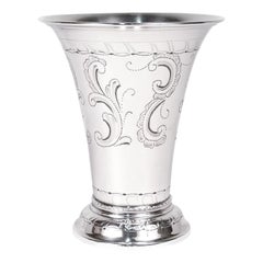 Vintage Mid-Century Swedish Silver Beaker Vase by Tesi Lonsalp, 1951