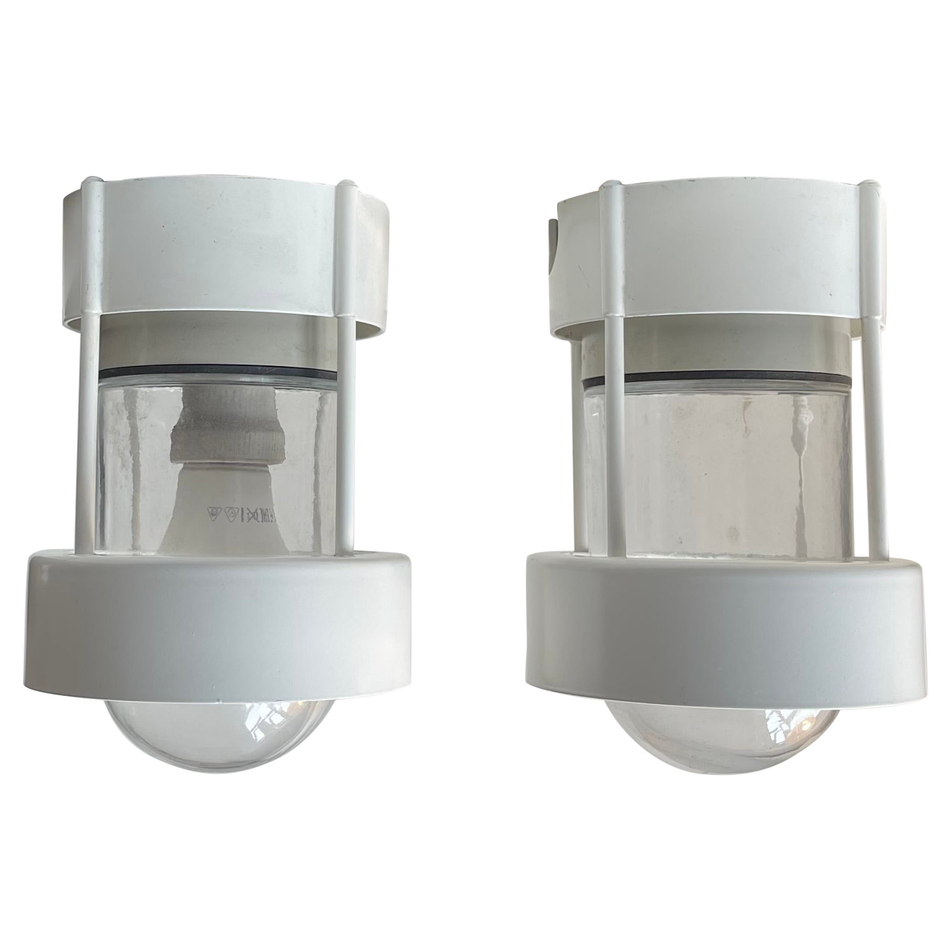 Louis Poulsen White Minimalist in or Outdoor Ceiling Lamps by Jens Møller Jensen