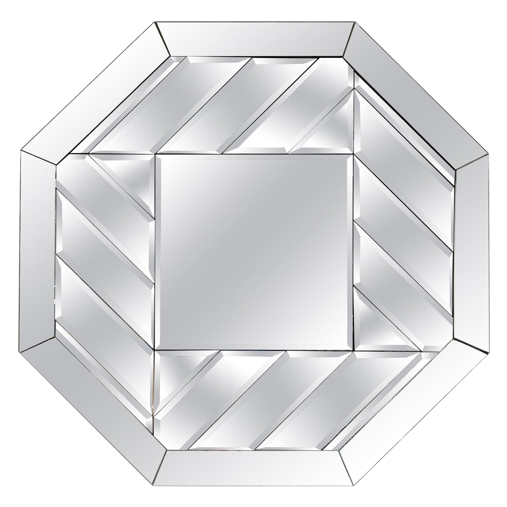 Post Modern Octagonal Beveled Mirror