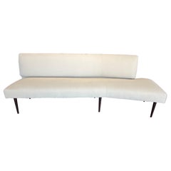 Dunbar Angle Sofa #4756 On Walnut Legs