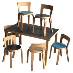 Ensemble de salle à manger Alvar Aalto des années 1940