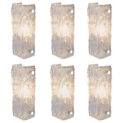 One of Five Ice Glass Sconces of Wall Lights by Kaiser Leuchten