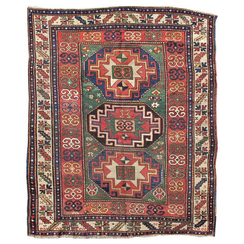 Antique Russian Area Rug Uzbak Design For Sale at 1stDibs